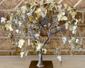 Mid Century Modern Gold Foil Leaf Dream Tree