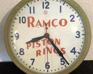 Vintage Ramco Piston Rings 14in Diameter Clock