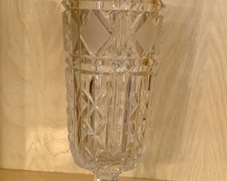 Tall Cut Crystal 12in Vase