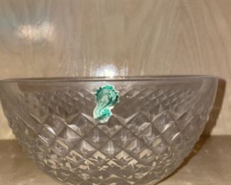 Waterford Diamond Cut Crystal 8in Bowl, marked