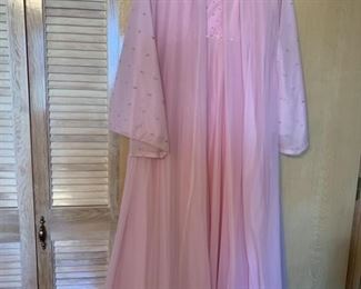Vintage Mike Benet Formal Pink Sequin Evening Gown