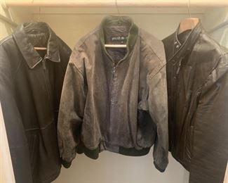 (3) Men’s Leather and Suede Coats