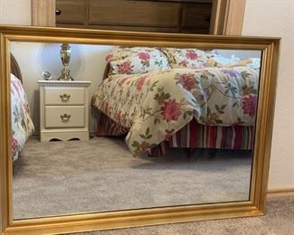 Long Gilt Gold Mirror is 40in x 28in