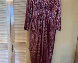 Celyce Designs Inc. Purple Sequined Evening Gown