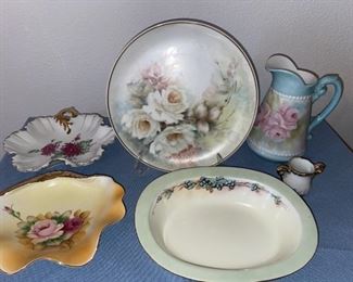 (6) Vintage Hand Painted Collector's China Pieces