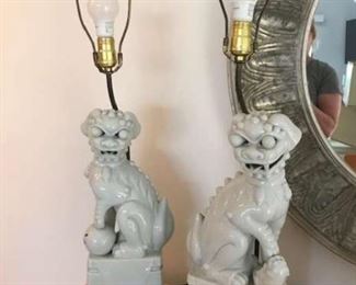 
Vintage Foo Dog Lamps