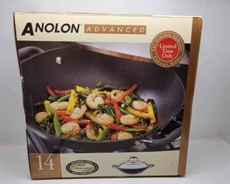 Anolon Advanced 14 Inch Covered Wok New