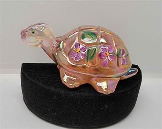 Hand Painted Fenton for Lenox Turtle