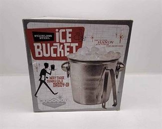 Stainless Steel Ice Bucket With Tongs