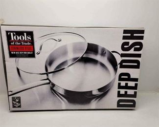 Tools Of The Trade Stainless 12in 5 Qt Covered Dish, New