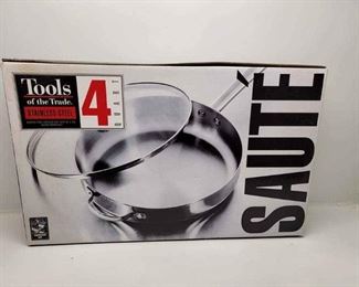 Tools Of The Trade Stainless Covered Saute Pan, New