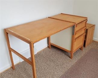 Desk and File Cabinet