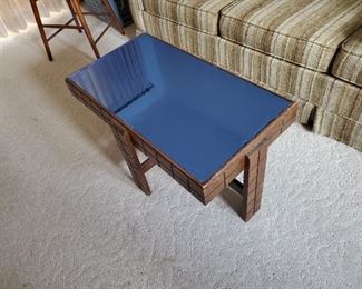 Modern Deco Blue Glass top table