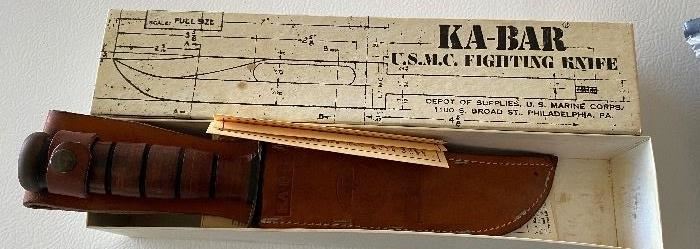 KA-BAR U.S.M.C. Knife in Box