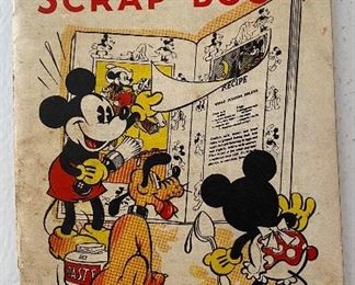 1930's Mickey Mouse Recipe Scrap Book
