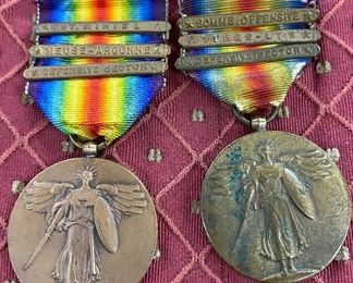 WW1 US Victory Medal with Campaign Bars