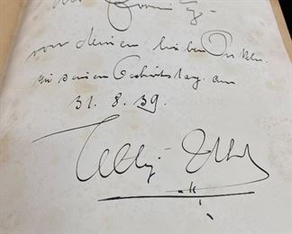 Inscription on Album