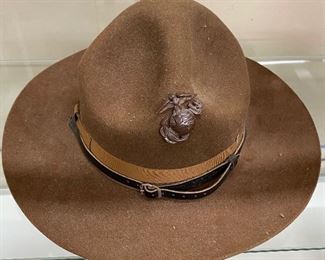 US Marine Corps Drill Instructor Hat with Device