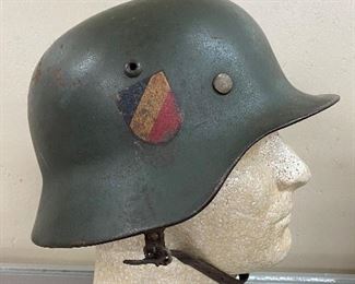 WW2 Double Decal German Helmet (Decals Have Been Added)