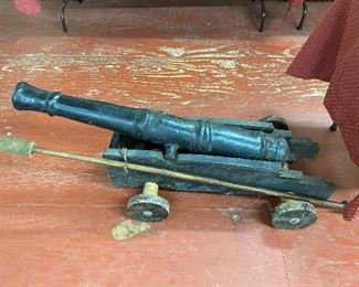 Model 1763 Revolutionary War Cannon (Excavated Around 40 Years Ago Near the Chesapeake/Two shot were also discovered inside of Cannon/Included with Cannon)