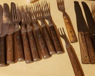 Wonderful wood handled flatware