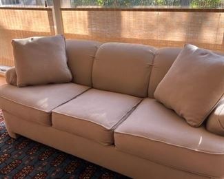 Small Beige Sofa with Bed