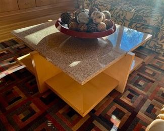 29. Custom Stone Top Coffee Table (42" x 42" x 16")
