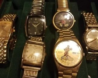 Collection of nice men's watches..
Seiko, Armatron, Elgin,Bulova,Pulsar