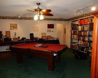Billiards (Pool) table, library,  