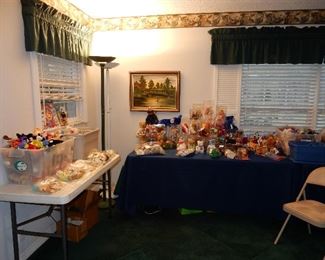 Collectible Beanie Babies and other stuffed animals
