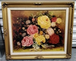 floral oil painting
