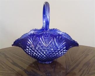 LARGE Carnival glass  (L.E. Smith?) basket.   Absolutely beautiful. 