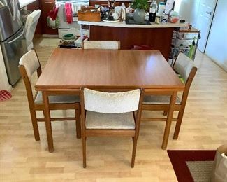 Mse004 Beautiful Teak Dining Table (Very Good Condition) & Chairs 