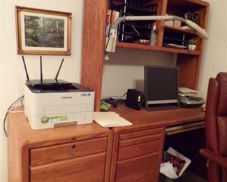 desk  & file cabinet