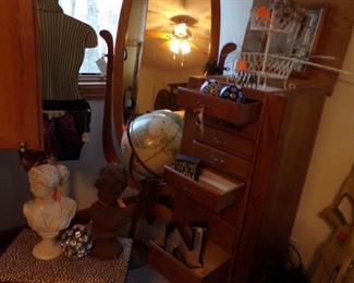 jewelry armoire & cheval mirror
