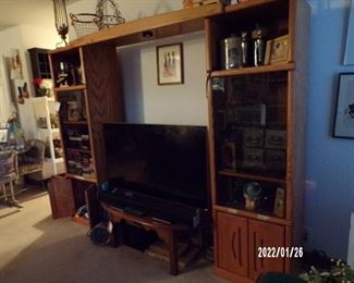 entertainment center & TV