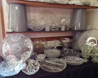 crystal serving dishes
