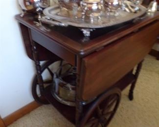 tea cart & silver set