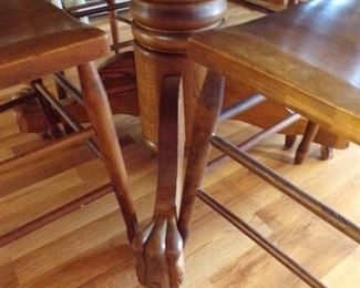 closeup of table legs
