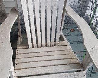 147.  VINTAGE WOODEN LAWN CHAIR $