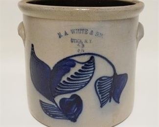 1001	NA WHITE & SON BLUE DECORATED CROCK, 10 1/4 IN HIGH
