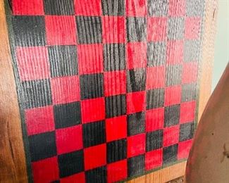 Wooden checker board