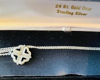 24k gold over Sterling necklace