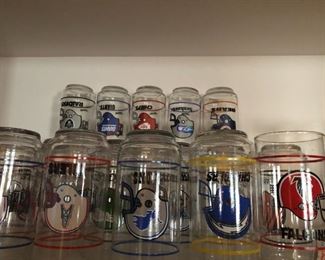 glasses with NFL logos