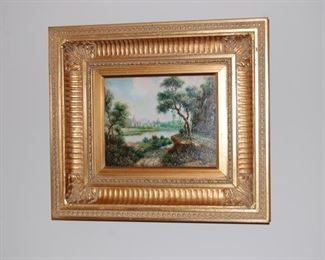 Oil Paintings all over the house=dining room