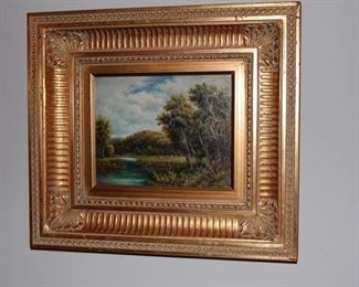 Oil Paintings all over the house- dining room