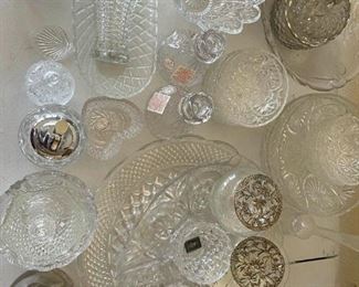 Large Crystal And Glass Lot