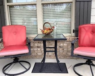 Red Patio Set