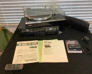 Sony Record Player and Stereo Cassette Deck 