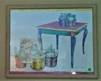 Cactus watercolor art